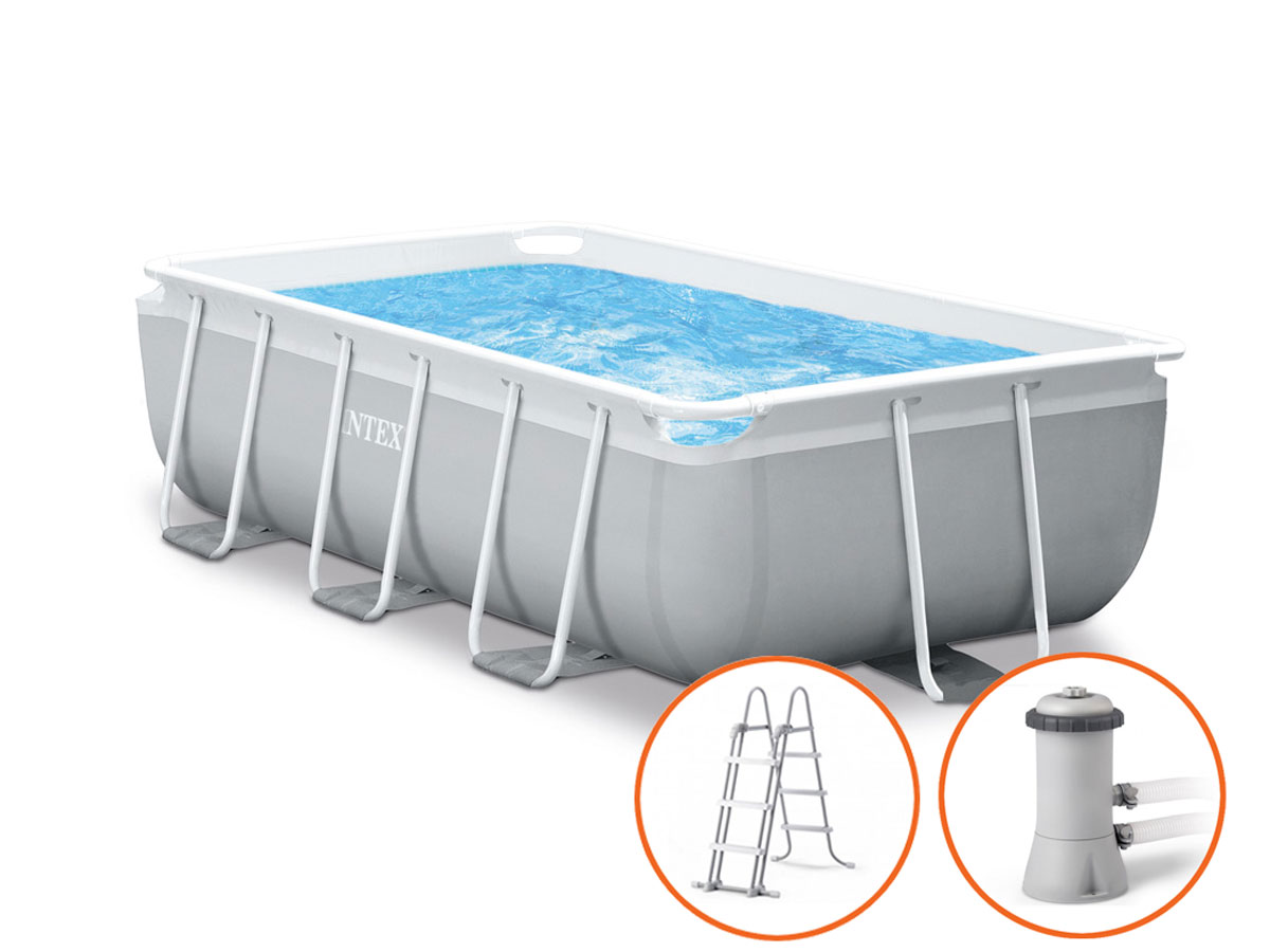 Intex Prism Frame Pool - 300 x 175 x 80 cm - met filterpomp en trap