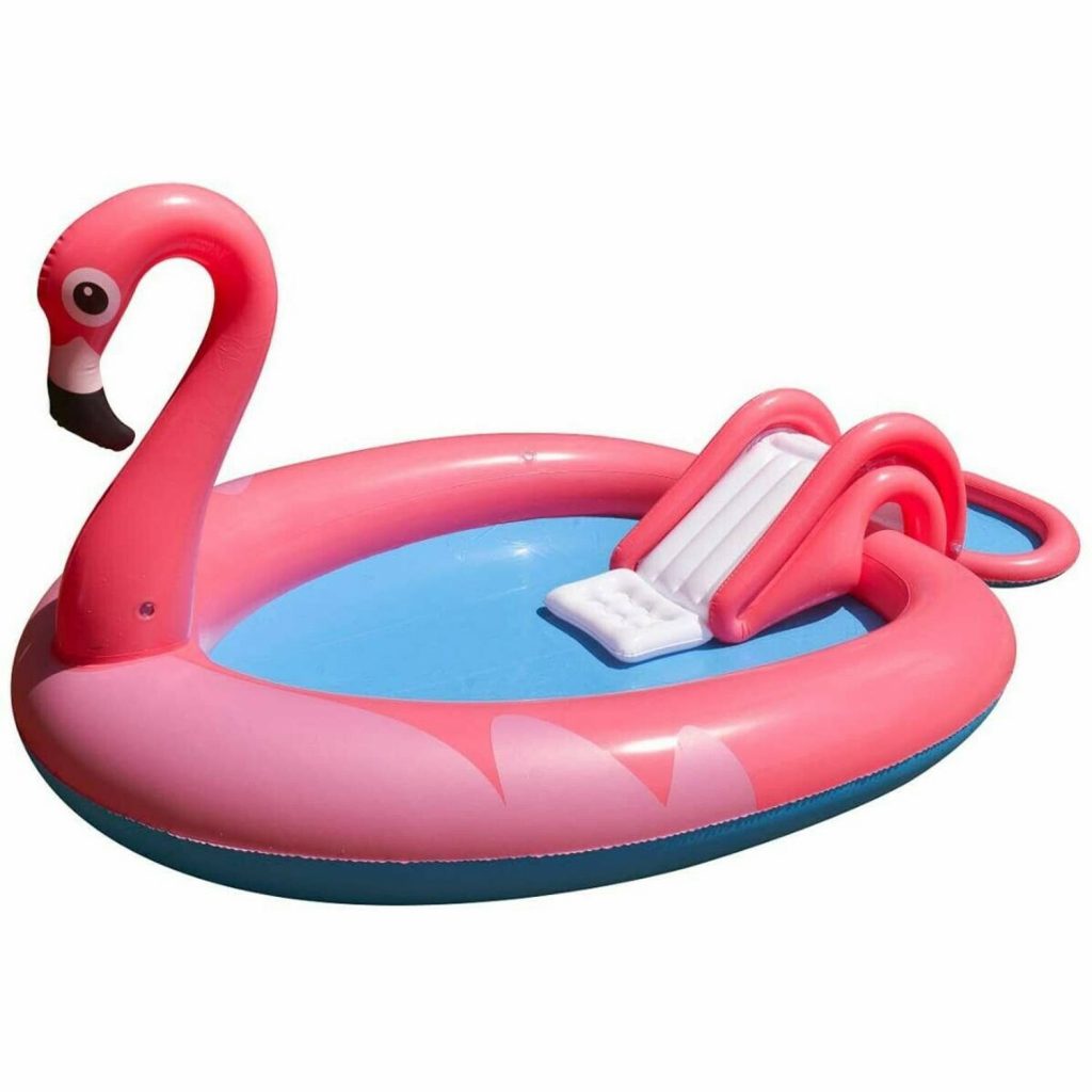 Jilong - Kinderzwembad Flamingo Met Glijbaan 213x123x78cm